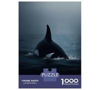 1000-piece Jigsaw Puzzles Orca Whale From The Depths Adult Jigsaw Puzzle Hands-on Game Difficult Challenge Parent-child Interaction 38x26cm/1000pcs