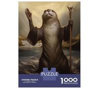 1000-piece Jigsaw Puzzles Otter Moses Jigsaws for Adults Brain Teaser Game Improve Memory Unique Gifts for Birthday And Christmas 52x38cm/1000pcs