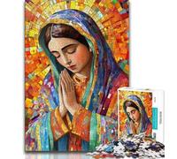 1000 Piece Jigsaw Puzzles Our Lady of Guadalupe Praying Teenager Jigsaw,Challenging Game Gifts for Is Ideal As A Gift for The Whole Family (size 38x26cm)