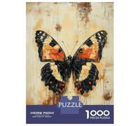 1000 Piece Jigsaw Puzzles- Painted Butterfly Jigsaw Puzzle Brain Teaser Game Wall Decoration Deal As Gifts for The Whole Family 52x38cm/1000pcs