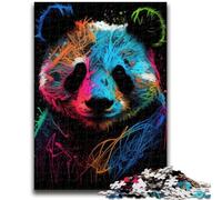 1000 Piece Jigsaw Puzzles Panda Animal Pop Art Bear Help The Brain Exercise Addictive Toys to Cultivate Patience Suitable for Couples 50x75cm