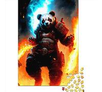 1000 Piece Jigsaw Puzzles Panda Warrior Puzzles for Adults Wooden Puzzles Educational Game for Adult 1000pcs (75x50cm)