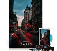 1000 Piece Jigsaw Puzzles Paris Town Clean Cut Piece Mind Challenge Toy Calm Time Fun Christmas Art Piece (38x52cm)