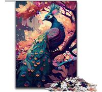 1000 Piece Jigsaw Puzzles Peacock Cherry, Help The Brain Exercise Addictive Toys to Cultivate Patience Perfect Decoration (Size 50x75cm)