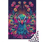 1000 Piece Jigsaw Puzzles Peacock for Adults Wooden Puzzles Educational Toys 1000pcs (75x50cm)