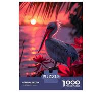 1000-piece Jigsaw Puzzles Pelican Rock Sunset Jigsaws for Adults Brain Teaser Game Improve Memory Unique Gifts for Birthday And Christmas 52x38cm/1000pcs