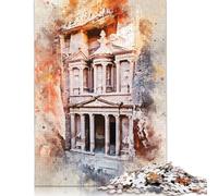 1000 Piece Jigsaw Puzzles Petra Treasury Jordan Square Jigsaw Puzzles for Adults & Paper Puzzles Learning Educational Toys Family Games 1000pcs (38x26cm)