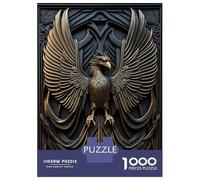 1000 Piece Jigsaw Puzzles- Phoenix Gold Decor Teenager Puzzles Brain Teaser Game Stress Reliever Deal As Gifts for The Whole Family 70x50cm/1000pcs