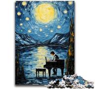 1000 Piece Jigsaw Puzzles Piano Under The Night Sky Puzzles for Teenagers,Learning Educational Toys Family Games Gifts for Friends And Family (50x75cm)