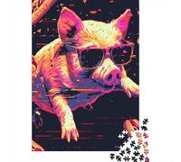 1000 Piece Jigsaw Puzzles Pig Puzzles for Adults Paper Puzzles Educational Game for Adult 1000pcs (38x26cm)