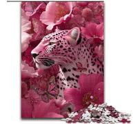 1000 Piece Jigsaw Puzzles Pink Leopard, for Age 14 Years And over Home Decor As A Gift for The Whole Family And Friends (size 50x75cm)