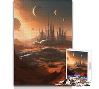 1000 Piece Jigsaw Puzzles- Planet Mars Cityscapes Calm Enjoyable Spare Time Fun Tight Seamless Precision Toy Size 50x75cm