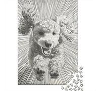 1000 Piece Jigsaw Puzzles Poodle Puzzles for Adults Paper Puzzles Educational Game for Adult 1000pcs (38x26cm)