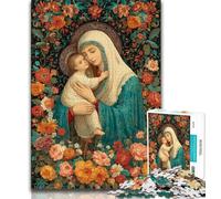 1000 Piece Jigsaw Puzzles Portrait of Mary The Mother 1000 Pieces for Teenagers,Educational Stress Relief Toy Gifts for Friends And Family (size 75x50cm)