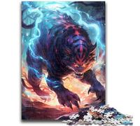 1000 Piece Jigsaw Puzzles Powerful Lightning Tiger Educational Game Challenge Toy Wall Decoration Unique Birthday And Xmas Gifts 26x38cm