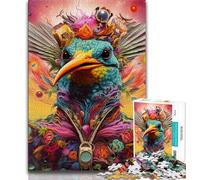 1000 Piece Jigsaw Puzzles Psychedelic Hummingbird Teenager Jigsaw,Brain Intelligence Challenge Addictive Toys for Home Decoration (size 75x50cm)
