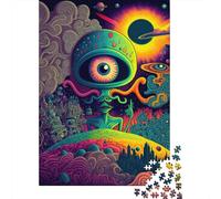 1000 Piece Jigsaw Puzzles Psychedelic Nature Creative Square Wooden Jigsaw Puzzles for Adults 1000pcs (75x50cm)