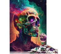 1000 Piece Jigsaw Puzzles Psycho Skull Jigsaw Puzzle Paper Puzzles Family Activity 1000pcs (75x50cm)