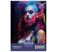 1000 Piece Jigsaw Puzzles- Punk Girl No2 Jigsaw Puzzle Brain Teaser Game Wall Decoration Deal As Gifts for The Whole Family 70x50cm/1000pcs