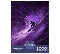 1000-piece Jigsaw Puzzles Purple Galaxy Surfing Poster Adult Jigsaw Hands-on Game A Work of Art Unique Gifts for Birthday And Christmas 38x26cm/1000pcs