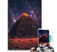 1000 Piece Jigsaw Puzzles Pyramid Under Milky Way Learning Educational Educational Toy for And 14 Years And over 50x75cm