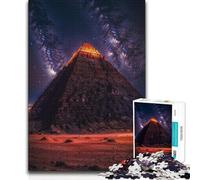 1000 Piece Jigsaw Puzzles Pyramid Under Milky Way Learning Educational Educational Toy for And 14 Years And over 38x52cm
