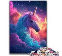 1000 Piece Jigsaw Puzzles Rainbow Unicorn Adult Jigsaw,Learning Educational Toys Family Games Gifts for Friends And Family (75x50cm)