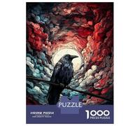 1000 Piece Jigsaw Puzzles- Raven on A Wire Jigsaws for Adults DIY Toys Perfect Decoration Deal As Gifts for The Whole Family 52x38cm/1000pcs