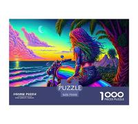 1000 Piece Jigsaw Puzzles Rebel_Ride_by_the_Ocean Creative Square Wooden Jigsaw Puzzles for Adults 1000pcs (75x50cm)