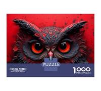 1000-piece Jigsaw Puzzles Red-Eyed Owl Jigsaws for Adults Brain Teaser Game Improve Memory Unique Gifts for Birthday And Christmas 70x50cm/1000pcs