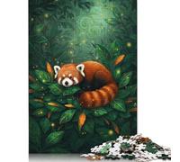 1000 Piece Jigsaw Puzzles Red Panda Resting in Lush Foliage Jigsaw Puzzle for Adults Toys Gifts Challenge Game Jigsaw Creative Puzzles Wall Decoration 1000pcs (75x50cm)