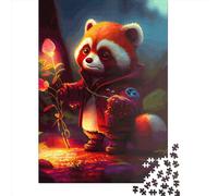 1000 Piece Jigsaw Puzzles Red Panda Wooden Puzzles Educational Toys 1000pcs (75x50cm)