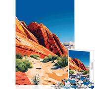 1000 Piece Jigsaw Puzzles Red Rock Canyon Nevada Best Art Fun Peaceful Family Home Activity Heartwarming Festive Present Choice (38X26cm)