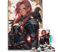 1000 Piece Jigsaw Puzzles Redhead Crow War Archer Wall Art Art Work Gift Suitable for People Aged 14 And Above 38x52cm