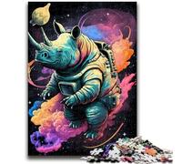 1000 Piece Jigsaw Puzzles Rhino Playful Help The Brain Exercise Addictive Toys to Cultivate Patience Suitable for Couples 38x26cm