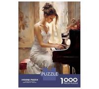 1000-piece Jigsaw Puzzles Rhythm of Piano Watercolor Adult Jigsaw Hands-on Game A Work of Art Unique Gifts for Birthday And Christmas 52x38cm/1000pcs
