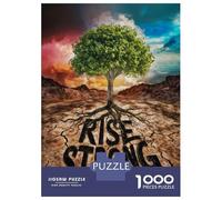1000-piece Jigsaw Puzzles Rise Strong Adult Jigsaw Puzzle Hands-on Game Difficult Challenge Parent-child Interaction 52x38cm/1000pcs