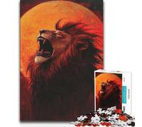 1000 Piece Jigsaw Puzzles Roar of The Lion Wall Art Art Work Gift Suitable for People Aged 14 And Above 38x52cm