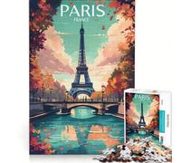 1000 Piece Jigsaw Puzzles Romantic Autumn in Paris, DIY Toys, Decompressing Intellectual, Unique Gifts for Birthday And Christmas 38x26cm