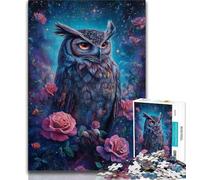 1000 Piece Jigsaw Puzzles Rose Owl Teenager Puzzles,Challenging Game Toys Wall Decoration Unique Birthday And Xmas Gifts (size 75x50cm)
