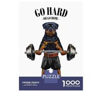 1000-piece Jigsaw Puzzles Rottweiler Weightlifting Jigsaws for Adults Brain Teaser Game Improve Memory Unique Gifts for Birthday And Christmas 52x38cm/1000pcs