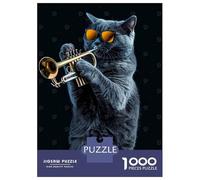 1000 Piece Jigsaw Puzzles- Russian Blue Trumpet Jigsaw for Adults Brain Teaser Game Difficult Challenge Stress Reduction Gifts 52x38cm/1000pcs