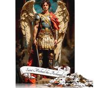 1000 Piece Jigsaw Puzzles 'Saint Archangel Michael for Adults Kids Wooden Puzzles Educational Toys 1000pcs (75x50cm)