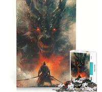 1000 Piece Jigsaw Puzzles Samurai Dragon Monster Art, Educational Toy, Hand Speed Race, with Fully Interlocking Randomly Shaped Pieces 50x75cm
