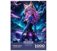 1000 Piece Jigsaw Puzzles- Samurai Girl Japan Magical Teenager Puzzles Brain Teaser Game Stress Reliever Deal As Gifts for The Whole Family 38x26cm/1000pcs