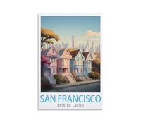 1000 Piece Jigsaw Puzzles San Francisco Painted Ladies Poster Challenging Game Toys, Impossible Puzzle, Family Decoration Puzzle 38x52CM