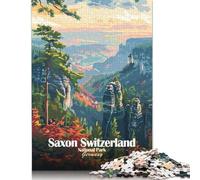 1000 Piece Jigsaw Puzzles Saxon Switzerland National Park Poster Paper Puzzles Educational Toys 38x26cm/1000pcs