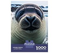 1000-piece Jigsaw Puzzles Sea Lion Portrait Jigsaws for Adults Brain Teaser Game Improve Memory Unique Gifts for Birthday And Christmas 38x26cm/1000pcs