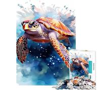 1000 Piece Jigsaw Puzzles- Sea Turtle Tortoise Learning Educational Toys for Educational Game Difficult Challenge Gifts Ideas (Size 38x26cm)