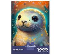 1000 Piece Jigsaw Puzzles- Seal Fairy Tale Jigsaw Puzzle Brain Teaser Game Wall Decoration Deal As Gifts for The Whole Family 38x26cm/1000pcs